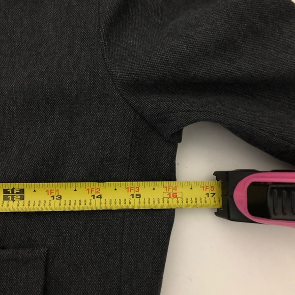 Theory Gray Double-Breasted 2 Piece Jacket Skirt Suit Set Women’s Small Skirt 4 - Picture 8 of 15